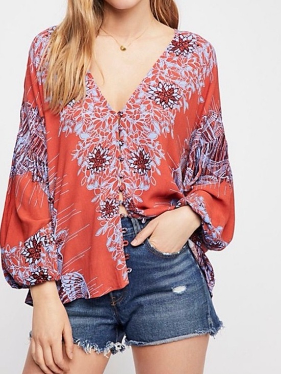 Free People Tops - Free People Birds of a Feather Blouse